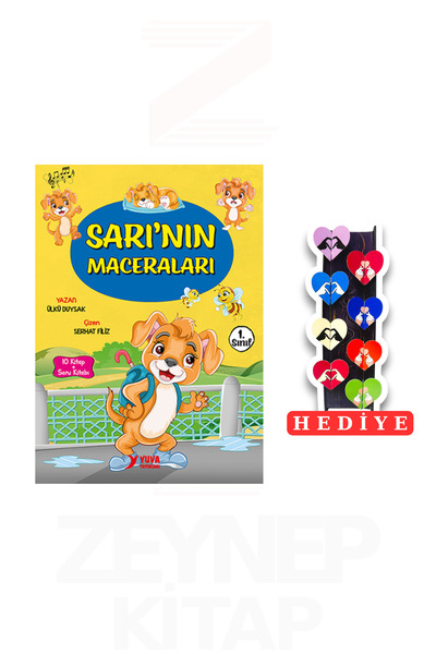 Yuva Yayınları 1.Sınıf Sarı'nın Maceraları 10 Kitap Set (8'li Kalp Ayraç Hediye)