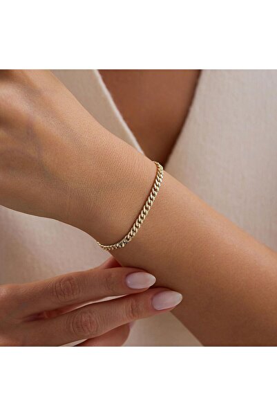 Sembol Gold 14 Ayar Gurmet Altın Bileklik 3 mm 1,40 Gram 19 cm