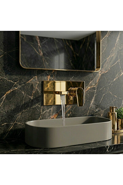 titanium design Gold Ankastre Banyo Lavabo Bataryası