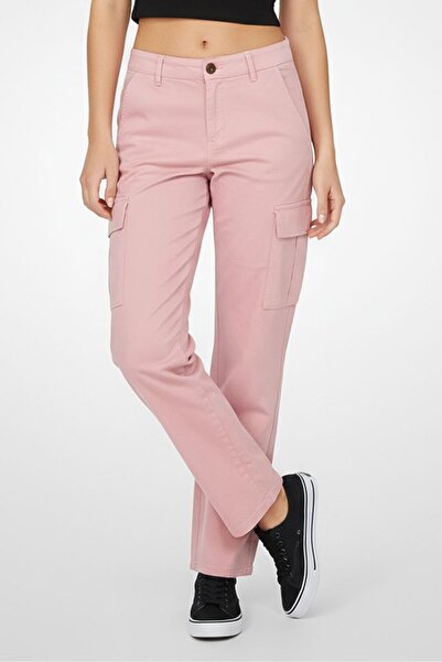 Don't Call Me Jennyfer Women Straight Fit Solid Cargo Pants, Light Pink