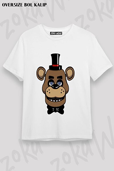 ZOKAWEAR Μπλουζάκι Unisex Loose Fit Fnaf Five Nights v17 με στάμπα