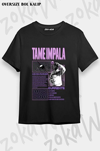 ZOKAWEAR Μπλουζάκι Unisex Loose Fit με στάμπα Tame Impala v19