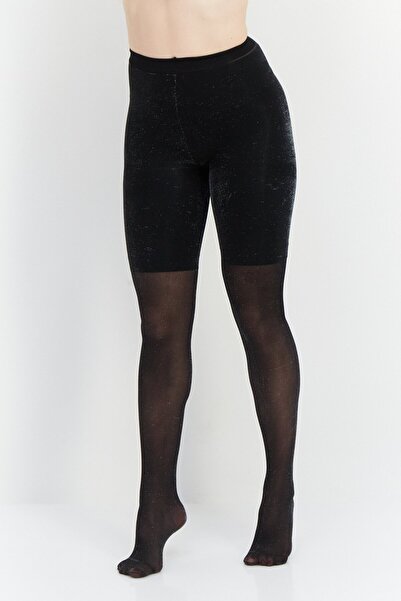 Don't Call Me Jennyfer Women Pull On Metallic Tights, Black