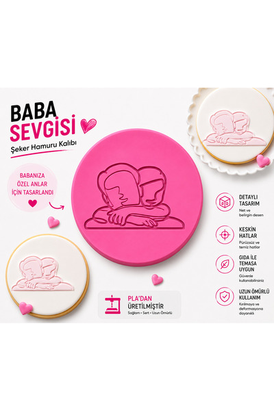StudioAslanDesign Father's Love Candy Dough Mold |   Father and Child Fondant...