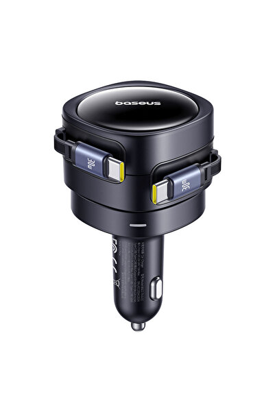 Baseus Încărcător auto Enjoyment Max 60W cu cabluri USB-C și Lightning