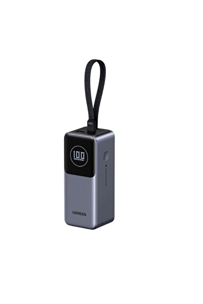Ugreen PB723 20000mAh 130W Power Bank cu cablu USB-C retractabil, Gri
