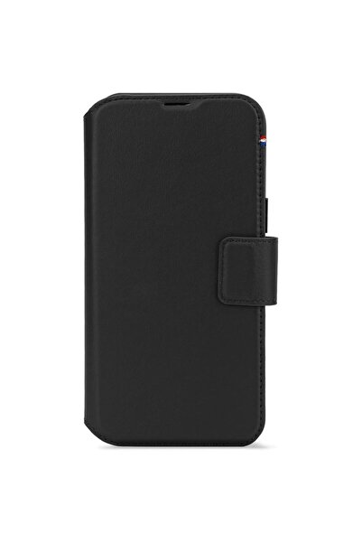decoded Husă din piele MagSafe cu portofel detașabil pentru iPhone 16, Negru