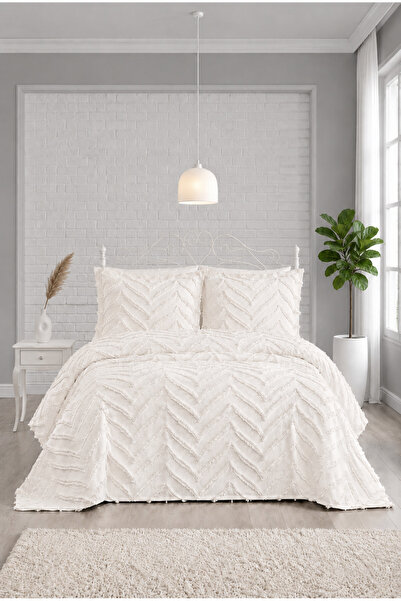 Bonny Home Cream Double Bohemian Pique Set Seasonal 240X250 Bedspread Set Lissia