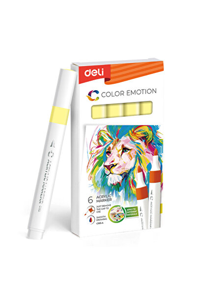 Deli Marker acrilic galben lămâie Emotion
