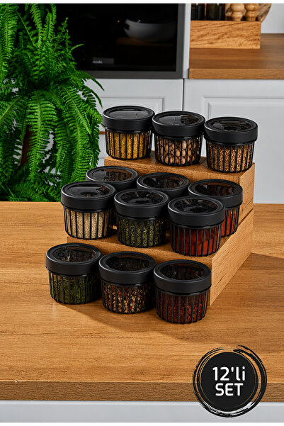 Stile Cucina 12-Pack Linea Round Storage Container 0.50 Liter Anthracite