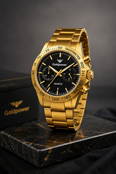 Goldpower Italian Steel Strap Men's Wristwatch