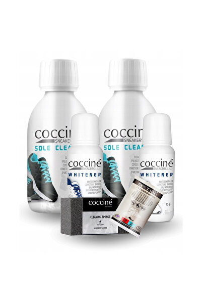 Coccine Kit de curatare, Coccine, 2x inalbitor, 2x curatitor de talpi, burete...