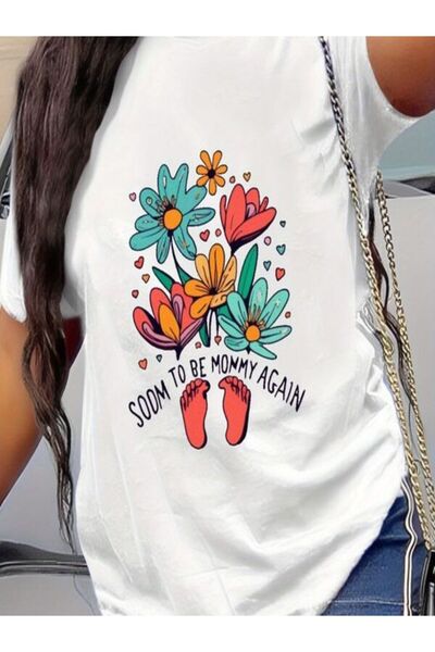COZYWEAR Colorful Floral Printed Oversize T-Shirt