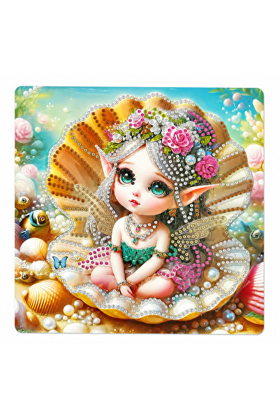 iğne izi Hı Stone 5D Diamond Stone Embroidery Kit Painting 20X20 cm Baby Elf ...