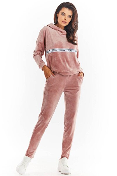 Awama Pantaloni dama, Awama, Poliester, Marime XL, Roz