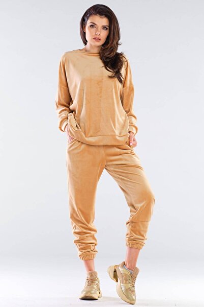 Awama Pantaloni Awama, Poliester, Bej, M