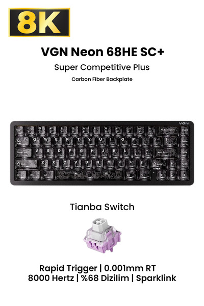 VGN Neon 68HE SC PLUS Super Competitive 8K Manyetik E-Spor Klavyesi