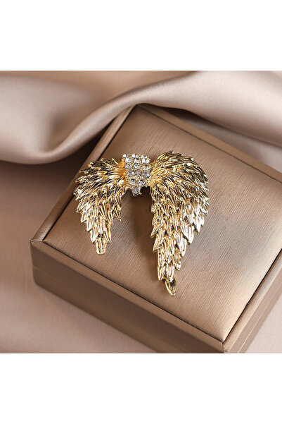 asc.home Melek kanadı gold broş 5x5 cm