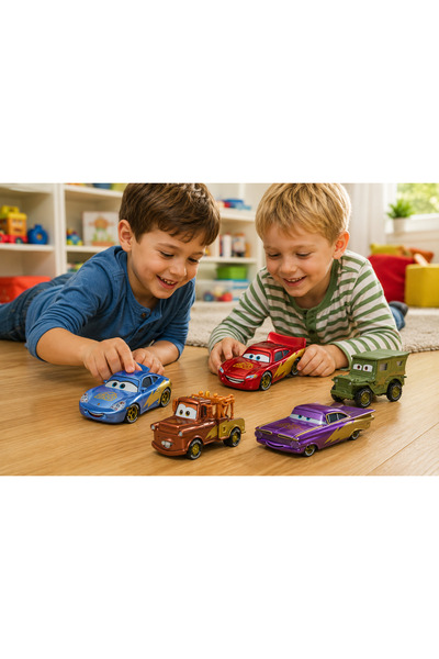 Cici Oyuncak Cars 20.Yıl Özel Paket Radiator Springs Lightning McQueen, Mater...