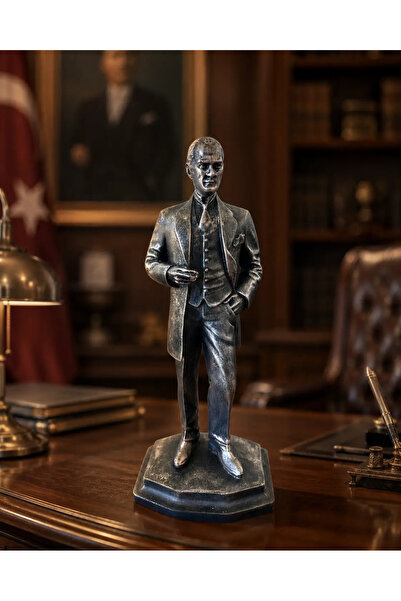 kayracı Atatürk Dekoratif Biblo – Antik Metal Görünümlü Mustafa Kemal Atatürk...
