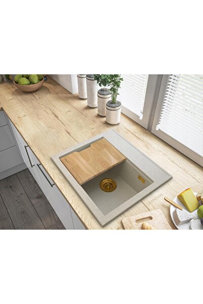 Granitan Set chiuveta bucatarie si spray, Granitan, Granit, Bej