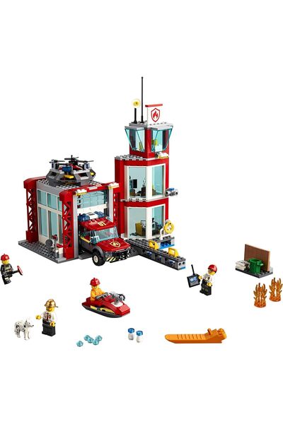 LEGO مجموعة بناء محطة إطفاء المدينة 60215، 2019 (509 قطعة)