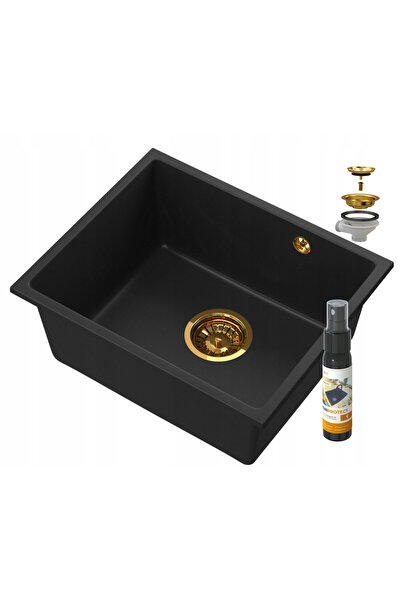 Granitan Set chiuveta bucatarie si spray, Granitan, Granit, Negru