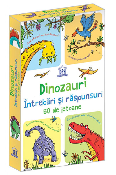 Editura DPH Dinozauri - Întrebări și Răspunsuri - 50 de jetoane - Editura DPH
