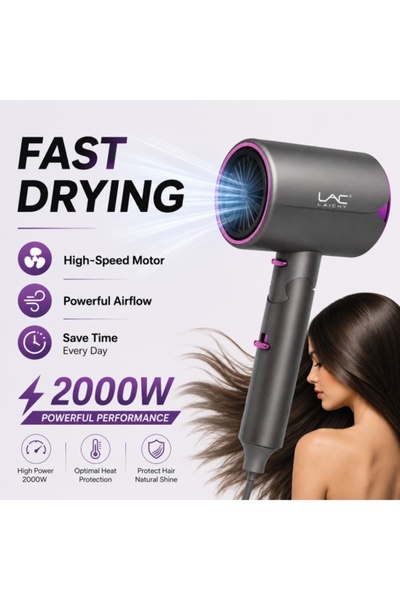 Kijarda Professional Hair Dryer 2000W Fast Drying Ionic Hair Dryer Foldable L...