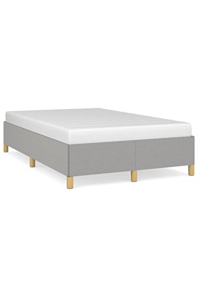 vidaxl Cadru de pat fără saltea țesătură gri deschis 120x190 cm