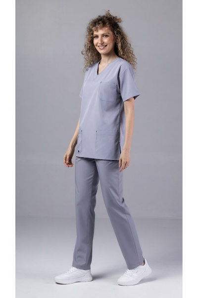tag Costum medical pentru femei, Premium, bluză și pantaloni, Stellar, Argint...