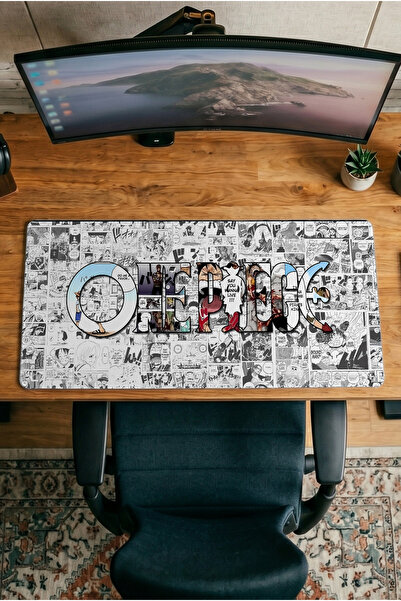 Halura One Piece 30x70 Desenli Dijital Baskılı Oyuncu Mousepad XXL Kaymaz Tab...