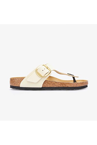 Birkenstock Gizeh Big Buckle Nu Kadın Krem Terlik Juststep