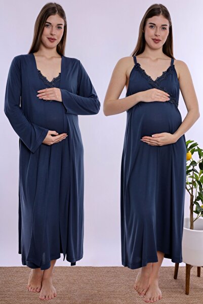 ByLohusa Set de cămașă de noapte pentru maternitate și postpartum, cu funcție...