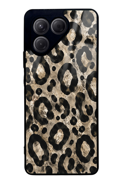 Spoyi Tecno Pova 7 Brown Leopard Design Glossy Phone Case
