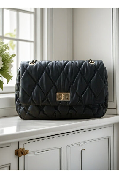 Finelook Luxury Quilted Chain Shoulder Bag for Women – Soft Padded Crossbody ...