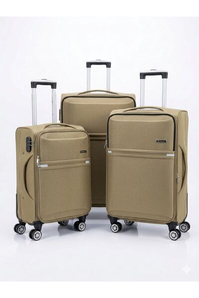 sea gulf Canvas Luggage Three Piece Set with Locks and 360 Flexible Wheels Hi...
