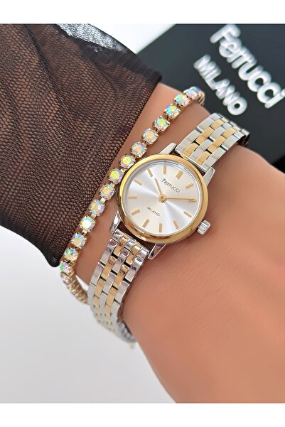 Ferrucci Steel Strap Minimal Case 2 Year Warranty 3 Atm Waterproof Women's Wr...