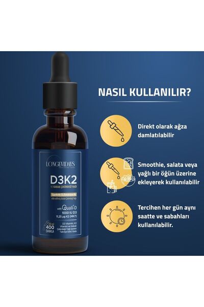 Longevidays D3K2 Damla 20ML