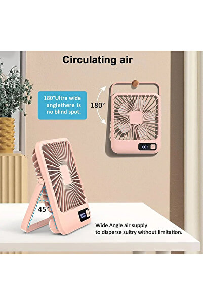 Reis Home 2000mAH Taşınabilir USB Masa Masası Fan El Taşınağı Fanları 180 ° E...