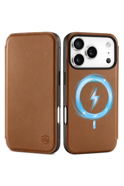 MIULEE Husa Tip Portofel, iPhone 17 Pro, Protectie RFID Si Incarcare Wireless...