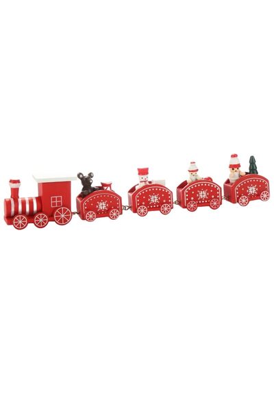 Damai Decoratiune Craciun Trenulet, Din Lemn, Elemente Festive Pictate, 24 x ...