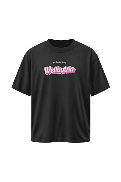 buzagi tasarım ürünleri This Barbie Is Unisex Oversize Black T-Shirt