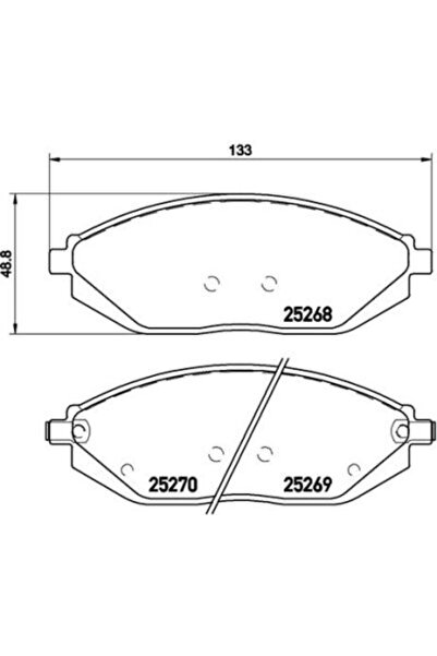 SRLine Set Placute frana punte fata Polonia, Chevrolet Spark (M300), 12.2009-...
