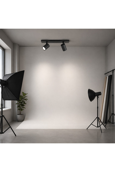 Mikro Aydınlatma 2-Pack Square Rose Gold Spot Lighting Bedroom Clothing Room Studio Office Kitchen Gu10 Lamp Holder Bulb Included Black Frame Daylight