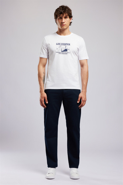 Lee Cooper Beyaz Erkek Regular Fit T-Shirt 262 LCM 242055 WESTON BEYAZ