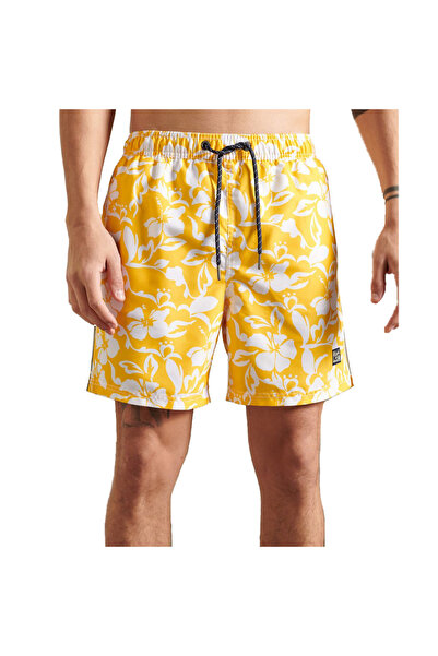 SUPERDRY Șorturi de baie hawaiane pentru bărbați, model Campus, mărimea S