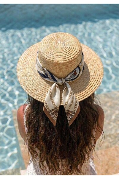 LAGRANZE Design 2-in-1 Women's Straw Hat with Shawl That Can Be Attached to t...