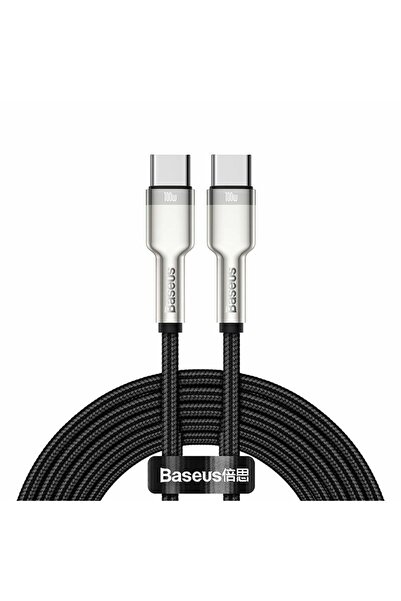 Baseus Cablu USB-C la USB-C din seria Cafule, metalic, 100W, 2m, Negru