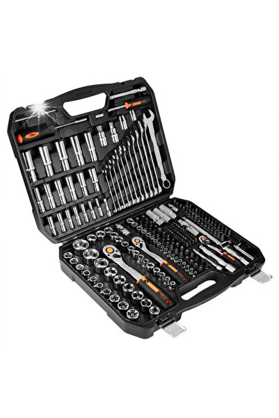 NEO Tools SET CHEI TUBULARE 1/2'', 3/8'', 1/4'' 219 PIESE 10-076